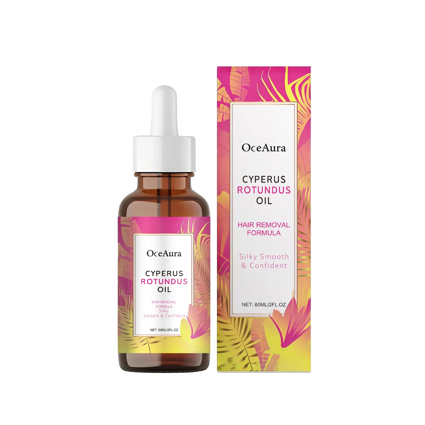 Aceite de Cyperus Rotundus para Depilación – Suavizante, Calmante e Hidratante – Inhibidor del Vello para Axilas, Piernas y Brazos