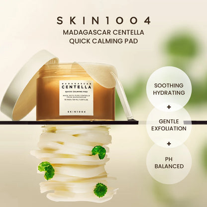 SKIN1004 Madagascar Centella Pad – Textura Empapada en Esencia – Luminosidad, Hidratación Intensa – Cosmética Coreana