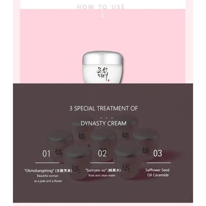 Beauty of Joseon Crema Dynasty 50ml – Crema Hidratante Antiedad con Ginseng, Niacinamida y Escualano – Cosmética Coreana