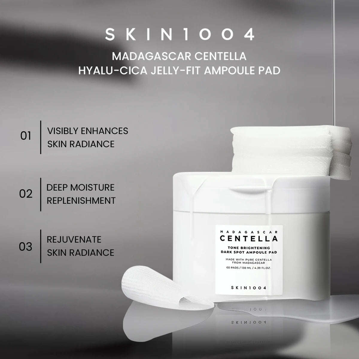SKIN1004 Madagascar Centella Pad – Textura Empapada en Esencia – Luminosidad, Hidratación Intensa – Cosmética Coreana