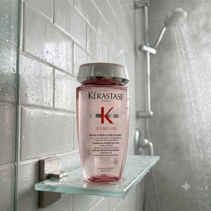 Kérastase - Genesis - Champú Bain Hydra-Fortifiant 250 ml para cabello fino, fórmula sin siliconas que reduce la rotura un 97%, limpia suavemente el sebo e impurezas mientras nutre y fortalece el cabello para un aspecto sano y resistente