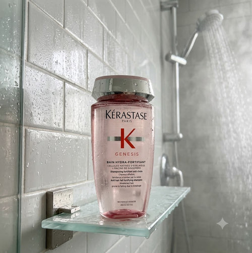 Kérastase - Genesis - Champú Bain Hydra-Fortifiant 250 ml para cabello fino, fórmula sin siliconas que reduce la rotura un 97%, limpia suavemente el sebo e impurezas mientras nutre y fortalece el cabello para un aspecto sano y resistente